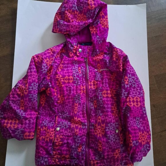 Columbia child XS winter snow ski jacket pink fushia girl coat 6-7 - Picture 1 of 5